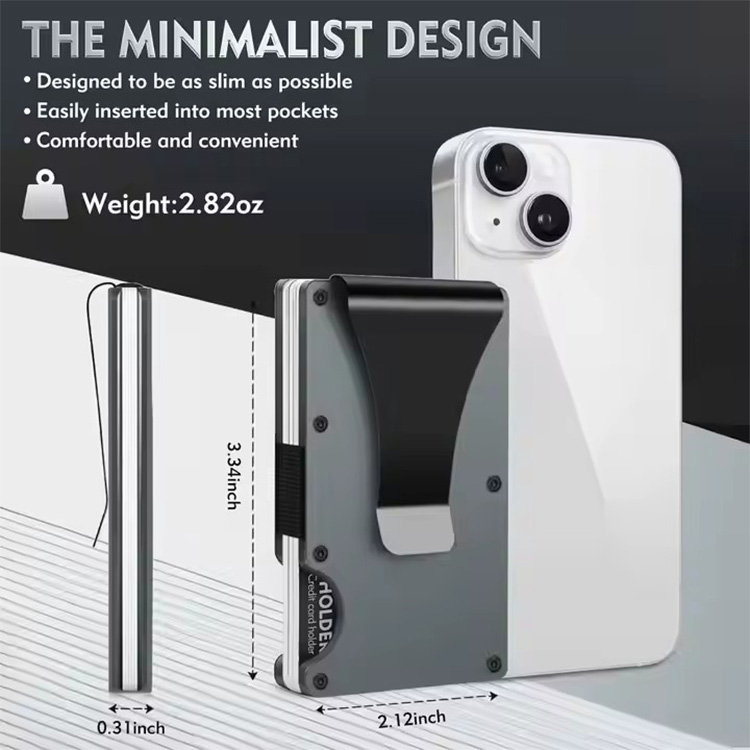 Aluminum wallet with clip (4) Aluminum wallet with clip (4)