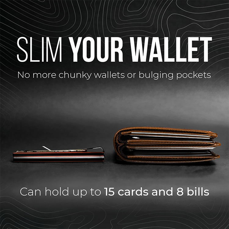 Leather RFID Card Holder Wallet with Clip (7) Leather RFID Card Holder Wallet with Clip (7)