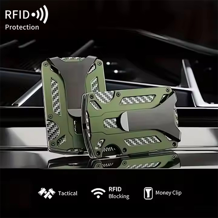 Slim Carbon Fiber RFID Metal Wallet Clip (6) Slim Carbon Fiber RFID Metal Wallet Clip (6)