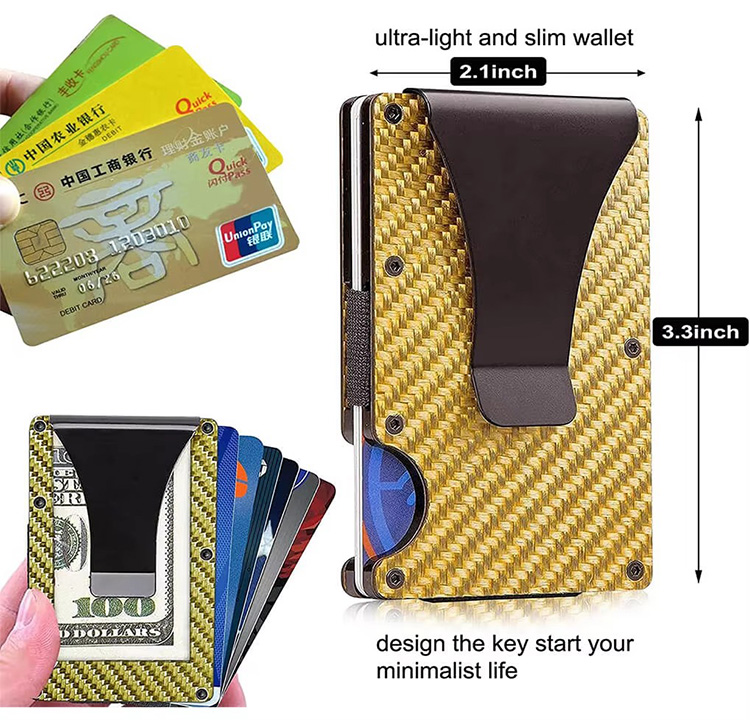 Carbon Fiber RFID Card Wallet with Clip (3) Carbon Fiber RFID Card Wallet with Clip (3)