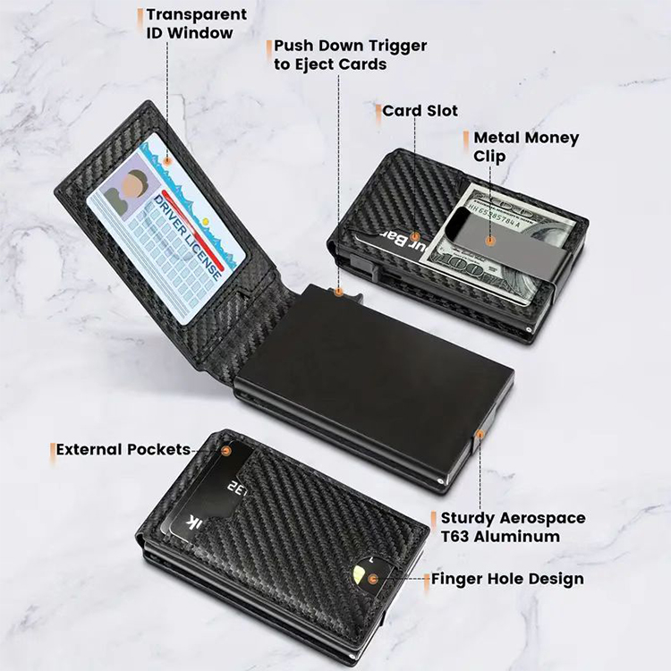 Leather Bifold RFID Wallet with Money Clip (3) Leather Bifold RFID Wallet with Money Clip (3)