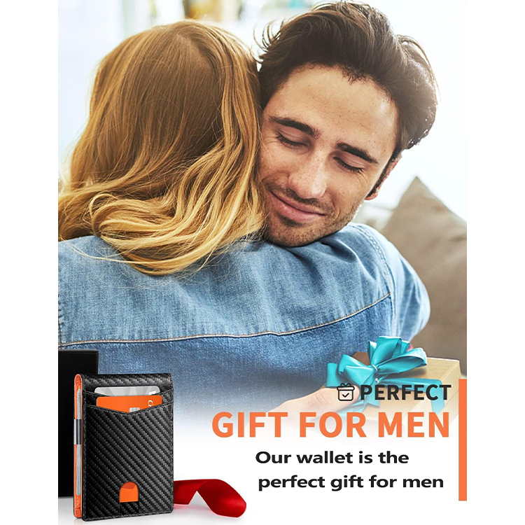 Leather Bifold RFID Slim Money Clip Wallet (9) Leather Bifold RFID Slim Money Clip Wallet (9)