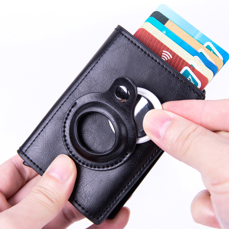 AirTag Carbon Fiber Leather RFID Pop-Up Wallet (6) AirTag Carbon Fiber Leather RFID Pop-Up Wallet (6)
