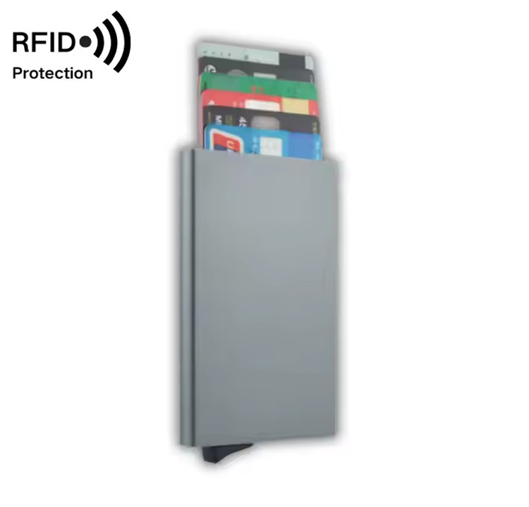 Aluminum Automatic Pop-Up RFID Wallet for Men (5) Aluminum Automatic Pop-Up RFID Wallet for Men (5)