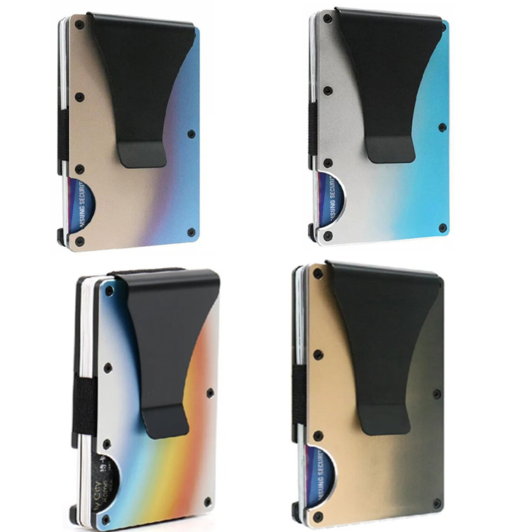 Burnt Titanium Gradient RFID Card Holder Wallet (2) Burnt Titanium Gradient RFID Card Holder Wallet (2)