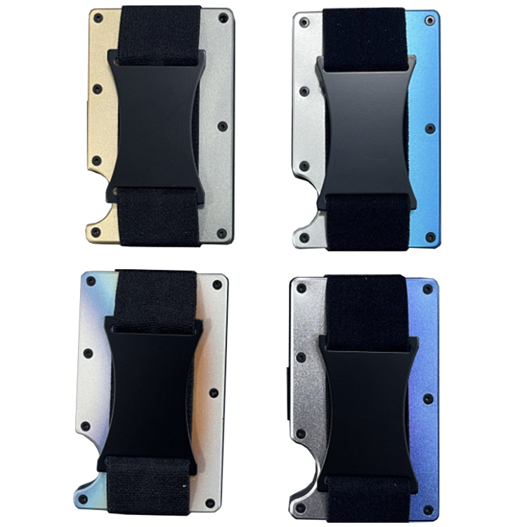 Durable Burnt Titanium RFID Wallet with Strap (4) Durable Burnt Titanium RFID Wallet with Strap (4)