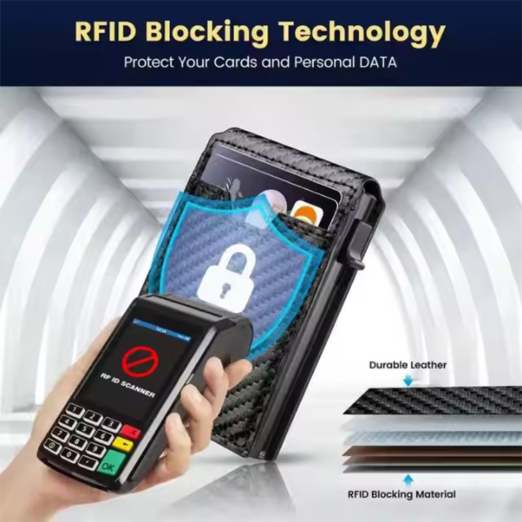 Leather Bifold RFID Wallet with Money Clip (6) Leather Bifold RFID Wallet with Money Clip (6)