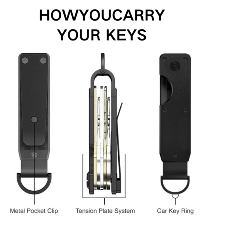 Smart Aluminum Alloy Compact Keychain Organizer (5) Smart Aluminum Alloy Compact Keychain Organizer (5)