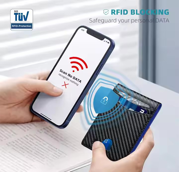 Leather Bifold RFID Slim Money Clip Wallet (6) Leather Bifold RFID Slim Money Clip Wallet (6)