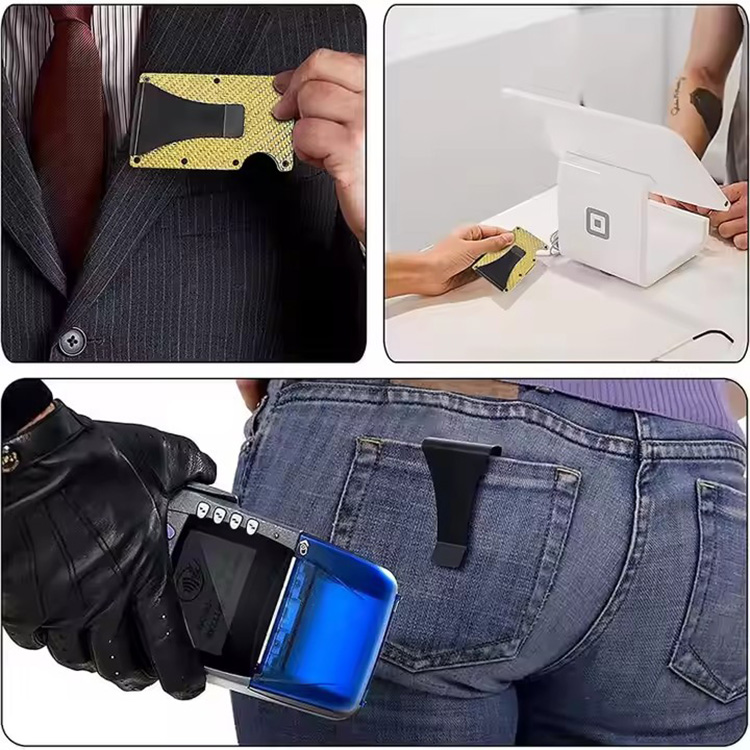 Carbon Fiber RFID Card Wallet with Clip (8) Carbon Fiber RFID Card Wallet with Clip (8)