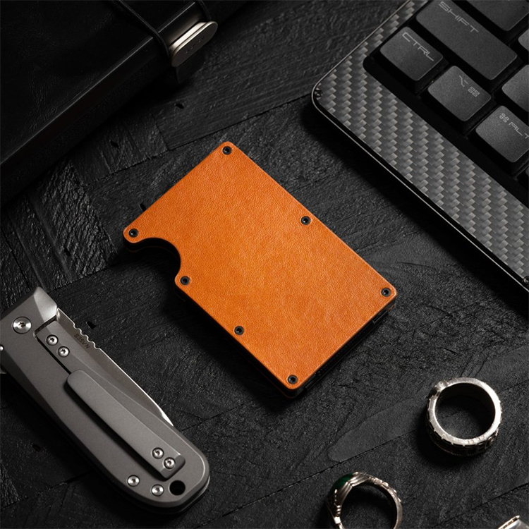 Leather RFID Card Holder Wallet with Clip (1) Leather RFID Card Holder Wallet with Clip (1)