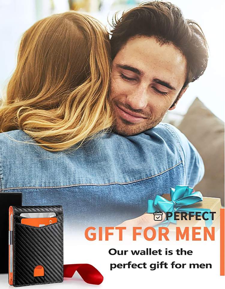 Leather Bifold RFID Slim Money Clip Wallet (9) Leather Bifold RFID Slim Money Clip Wallet (9)