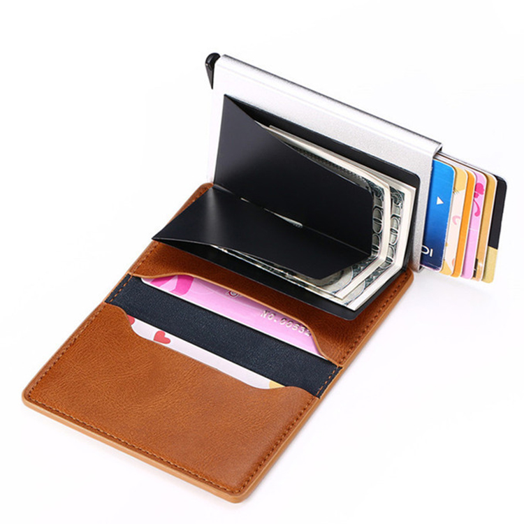 Leather Pop-Up RFID Blocking Credit Card Holder (3) Leather Pop-Up RFID Blocking Credit Card Holder (3)