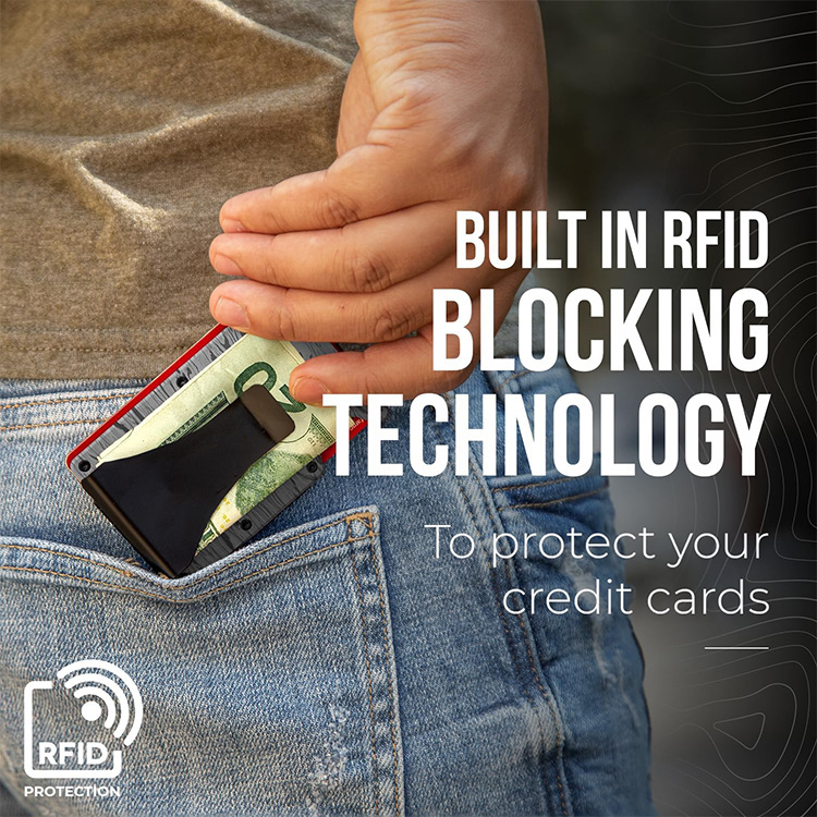 Burnt Damascus Steel RFID Cash Strap Wallet (8) Burnt Damascus Steel RFID Cash Strap Wallet (8)