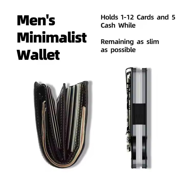Slim Carbon Fiber RFID Metal Wallet Clip (4) Slim Carbon Fiber RFID Metal Wallet Clip (4)