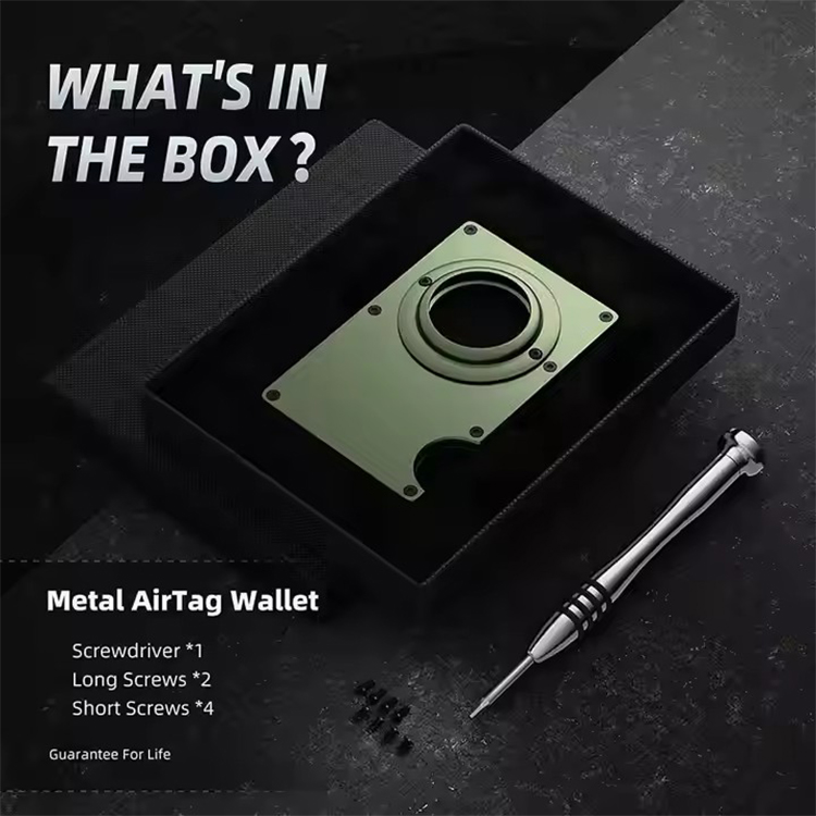 Slim Titanium RFID Wallet with Cash Clip AirTag (4) Slim Titanium RFID Wallet with Cash Clip AirTag (4)