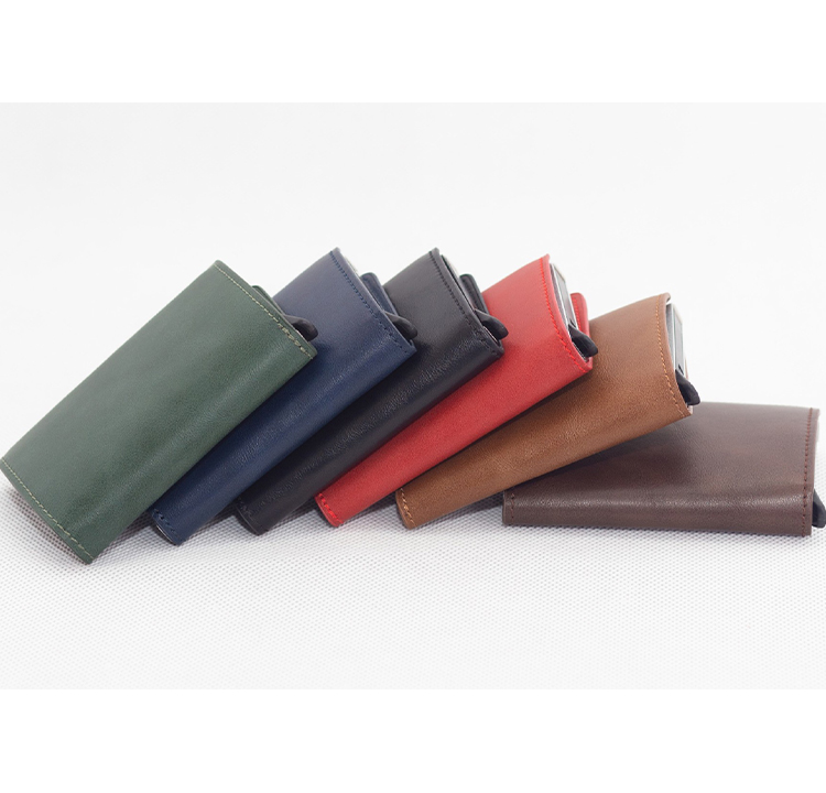 Leather Pop-Up RFID Blocking Credit Card Holder (6) Leather Pop-Up RFID Blocking Credit Card Holder (6)