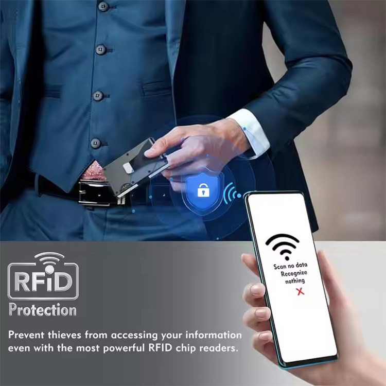 Aluminum wallet with clip (5) Aluminum wallet with clip (5)