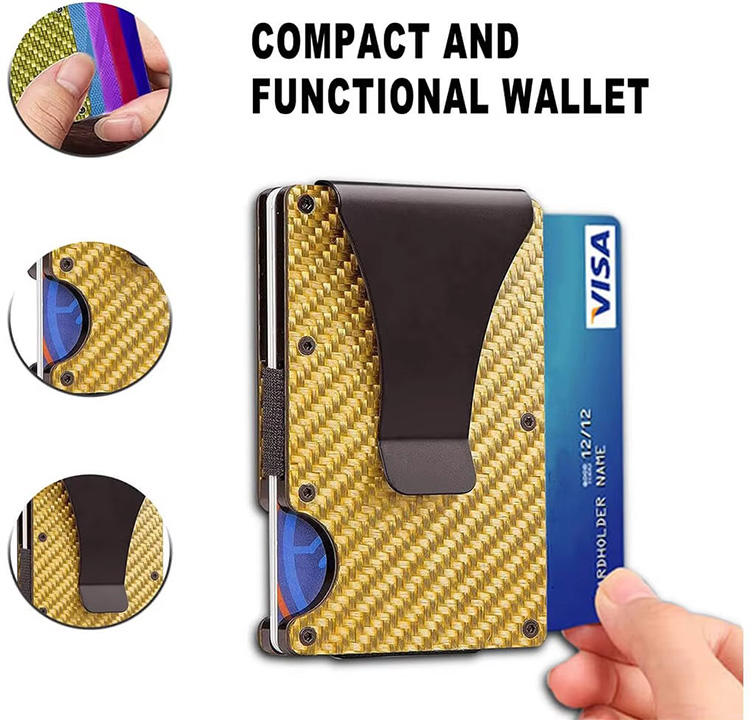 Carbon Fiber RFID Card Wallet with Clip (4) Carbon Fiber RFID Card Wallet with Clip (4)