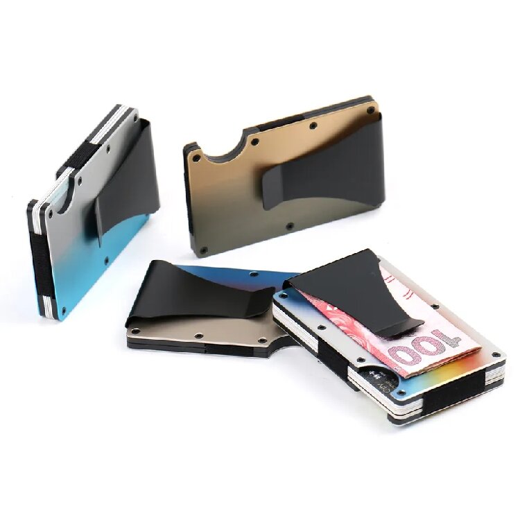 Burnt Titanium Gradient RFID Card Holder Wallet (7) Burnt Titanium Gradient RFID Card Holder Wallet (7)