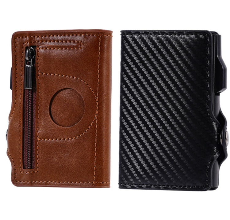 AirTag Pop-Up RFID Leather Wallet with Coin Pocket (7) AirTag Pop-Up RFID Leather Wallet with Coin Pocket (7)