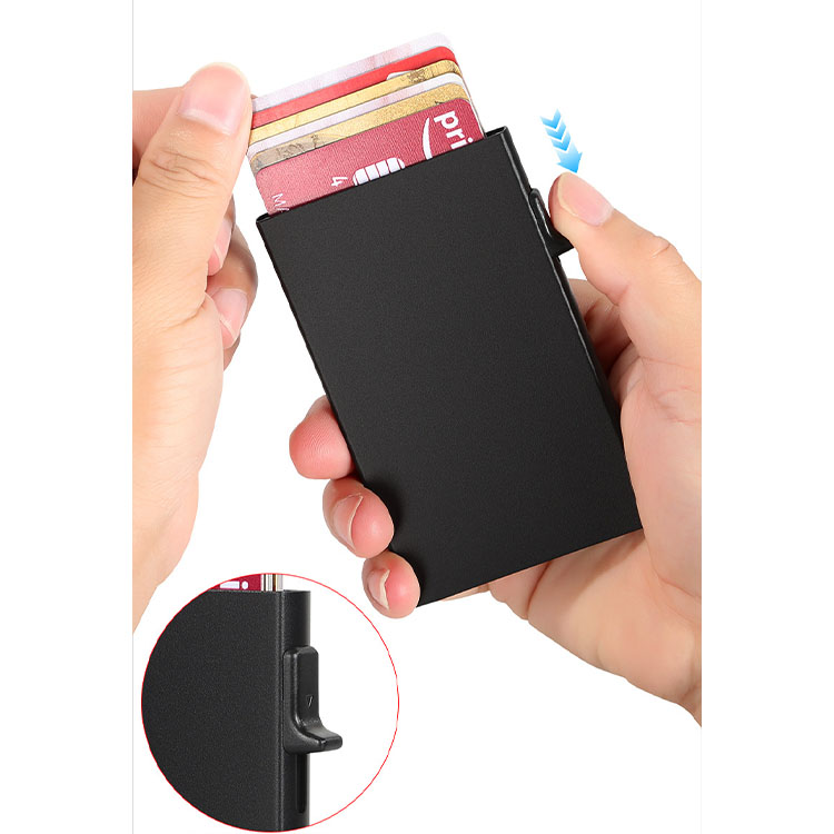 Slim Metal Pop-Up RFID Blocking Card Wallet (4) Slim Metal Pop-Up RFID Blocking Card Wallet (4)