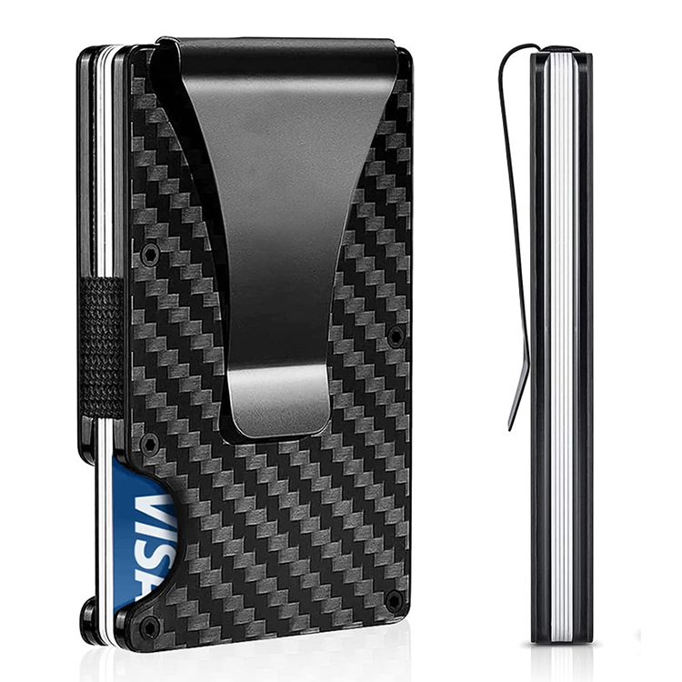Carbon Fiber RFID Card Wallet with Clip (2) Carbon Fiber RFID Card Wallet with Clip (2)
