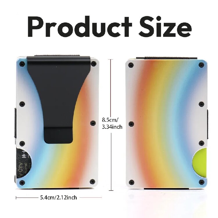 Burnt Titanium Gradient RFID Card Holder Wallet (5) Burnt Titanium Gradient RFID Card Holder Wallet (5)