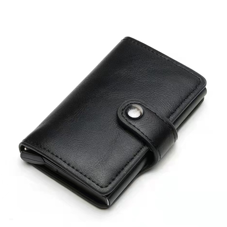 Leather RFID Pop Up Card Holder Wallet (1) Leather RFID Pop Up Card Holder Wallet (1)