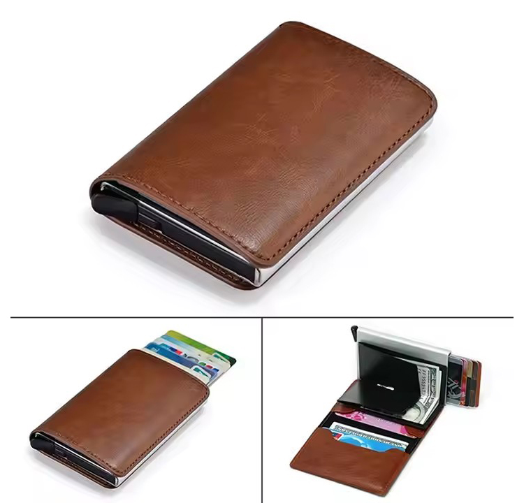 Leather Pop-Up RFID Blocking Credit Card Holder (2) Leather Pop-Up RFID Blocking Credit Card Holder (2)