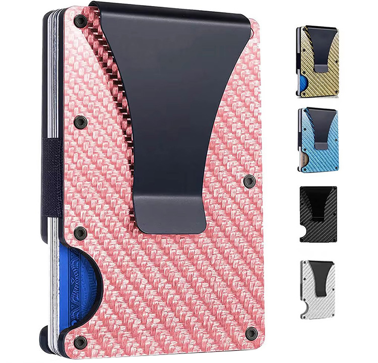 Carbon Fiber RFID Card Wallet with Clip (1) Carbon Fiber RFID Card Wallet with Clip (1)
