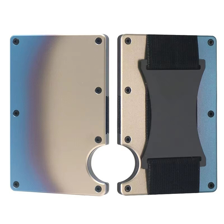 Durable Burnt Titanium RFID Wallet with Strap (1) Durable Burnt Titanium RFID Wallet with Strap (1)