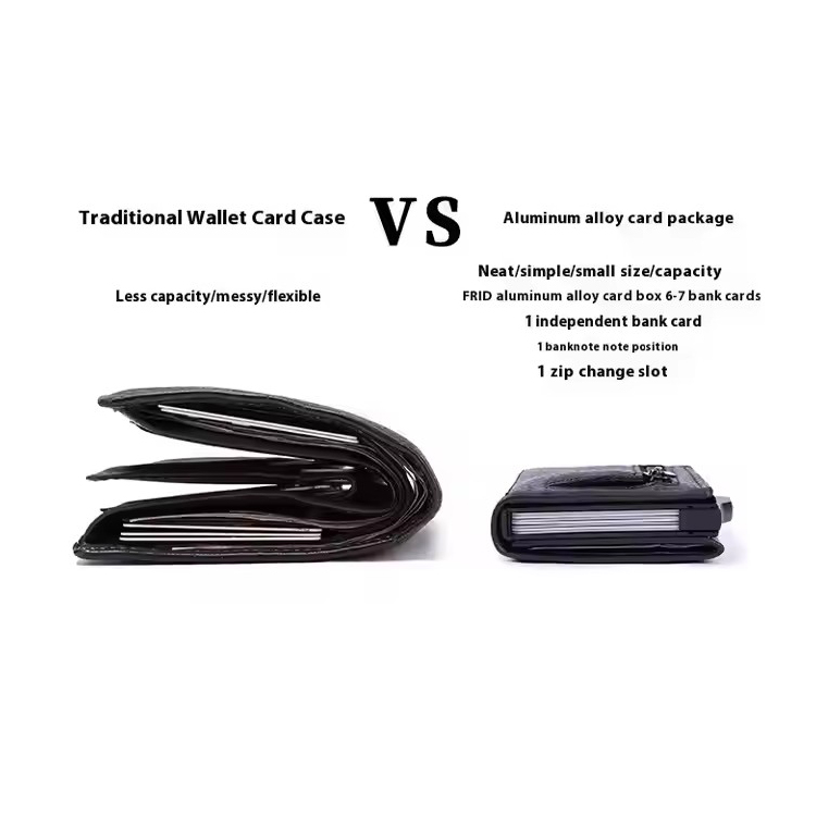 Pop-Up RFID leather magnetic Wallet with zipper (3) Pop-Up RFID leather magnetic Wallet with zipper (3)