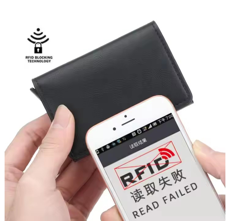 Leather Pop-Up RFID Blocking Credit Card Holder (4) Leather Pop-Up RFID Blocking Credit Card Holder (4)