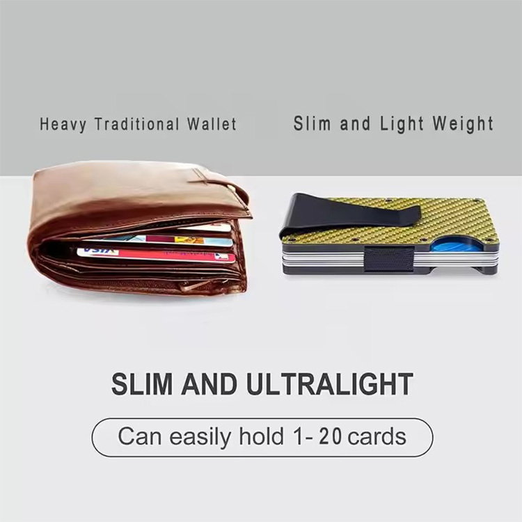 Carbon Fiber RFID Card Wallet with Clip (7) Carbon Fiber RFID Card Wallet with Clip (7)