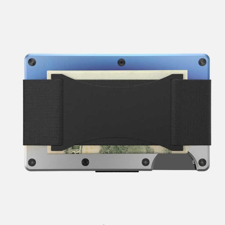 Durable Burnt Titanium RFID Wallet with Strap (3) Durable Burnt Titanium RFID Wallet with Strap (3)