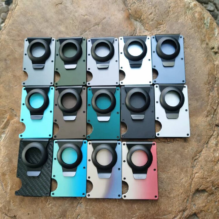 Metal RFID Wallet with AirTag Money Clip (4) Metal RFID Wallet with AirTag Money Clip (4)
