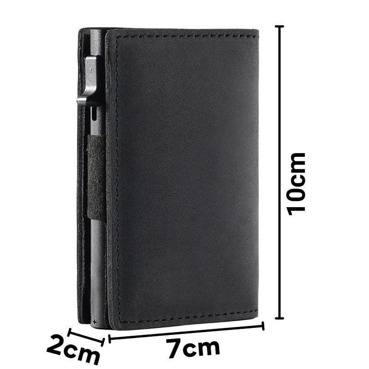 Pop-Up RFID leather magnetic Wallet with zipper (2) Pop-Up RFID leather magnetic Wallet with zipper (2)
