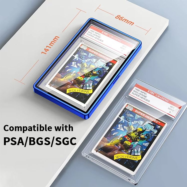 Metal Magnetic Graded Card Display Holder Case (2) Metal Magnetic Graded Card Display Holder Case (2)