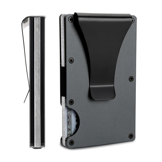 Aluminum Wallet with Clip