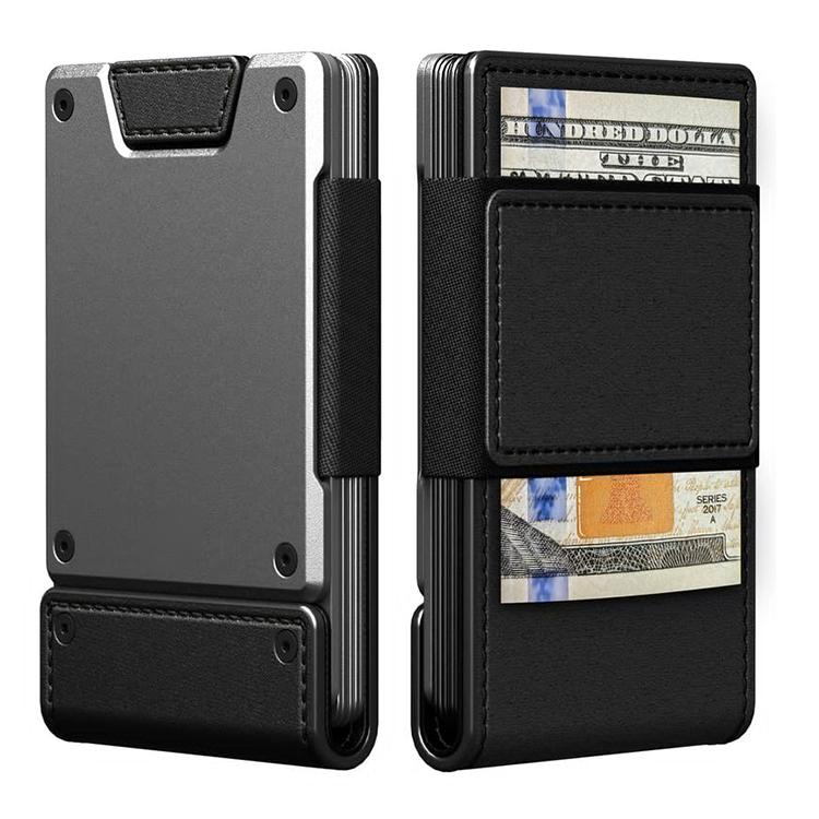 Leather Wrapped Metal Wallet 4jpg