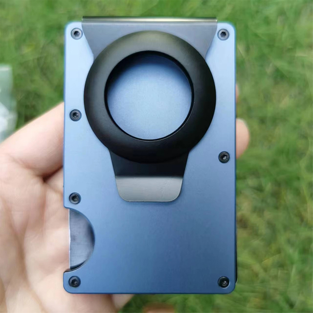 Metal RFID Wallet with AirTag Money Clip