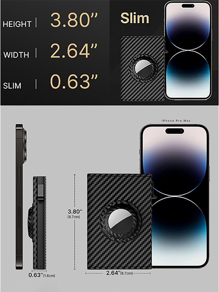 Pop-Up Leather GPS Tracking Card Wallet (3)