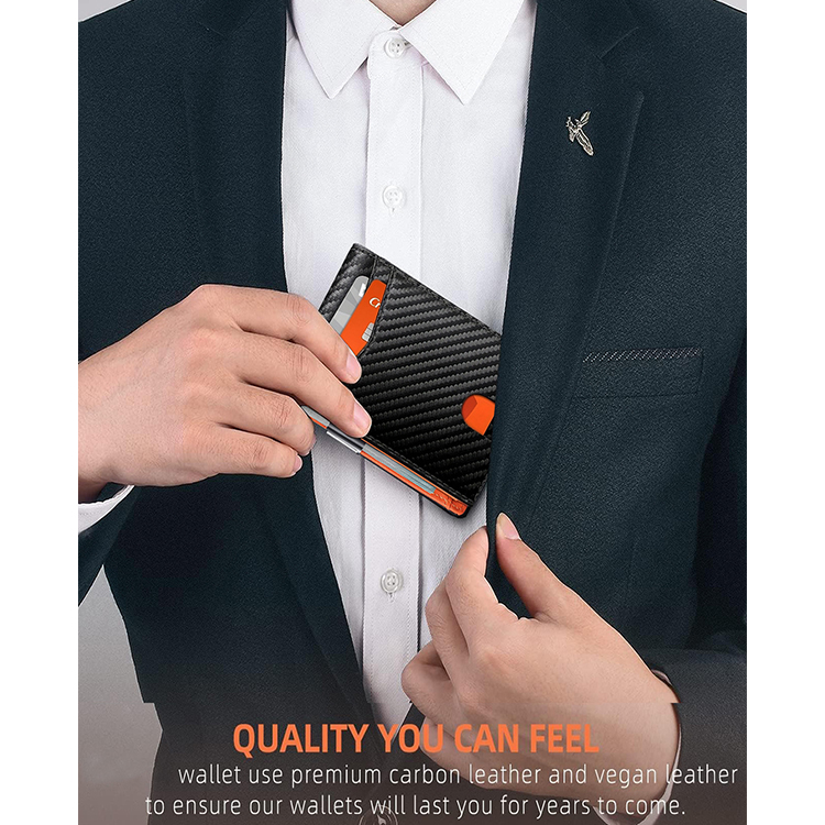 Leather Bifold RFID Slim Money Clip Wallet (7)