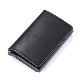 Leather Pop-Up RFID Blocking Credit Card Holder