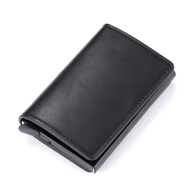 Leather Pop-Up RFID Blocking Credit Card Holder