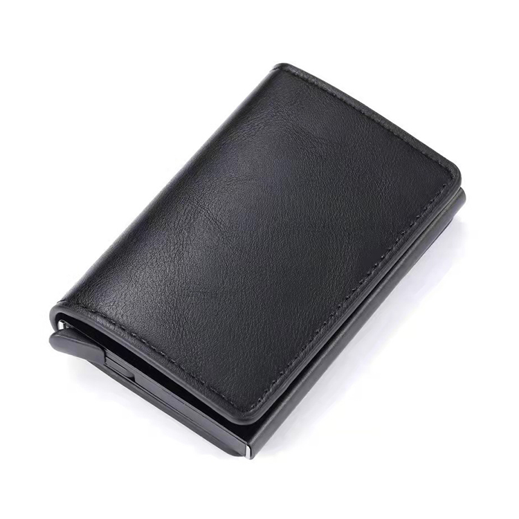 Leather Pop-Up RFID Blocking Credit Card Holder