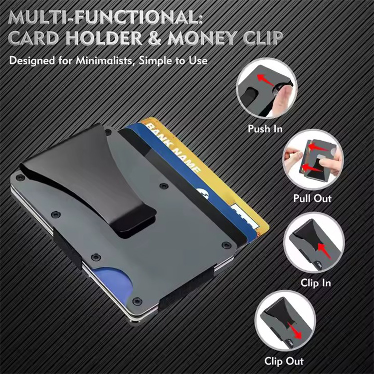 Aluminum wallet with clip (3)