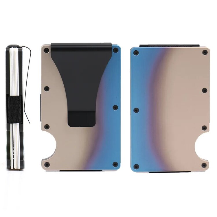 Burnt Titanium Gradient RFID Card Holder Wallet (1)