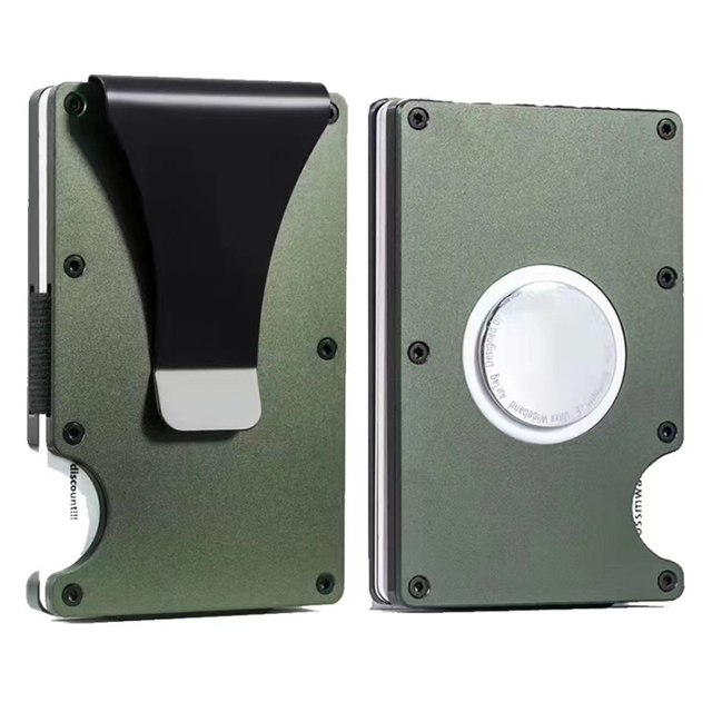 Minimalist RFID Wallet with Built-in AirTag Holder